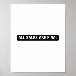Póster Todos los Rótulos finales de ventas, carteles y se