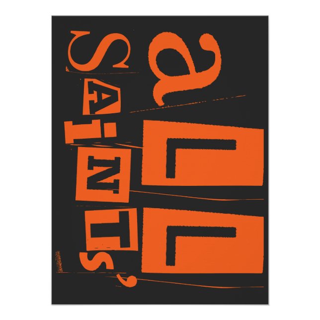 Póster Todos los Santos Católicos (Anverso)