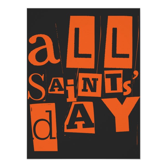 Póster Todos los Santos Católicos del Día de los Santos (Anverso)