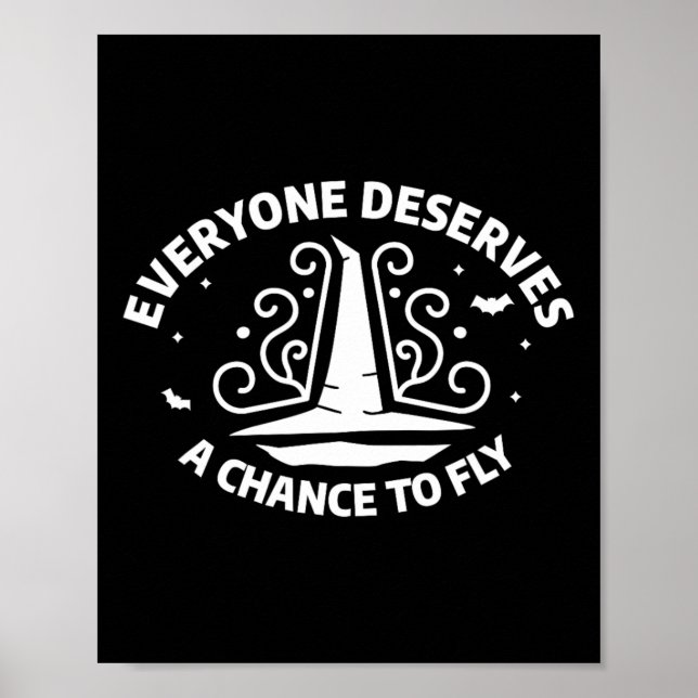 Póster Todos Merecen La Oportunidad De Volar Brujas (Frente)
