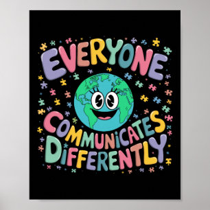 Póster Todos nos comunicamos de forma diferente con la ed