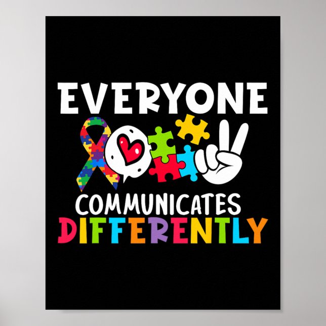 Póster Todos nos comunicamos de forma diferente con la te (Frente)