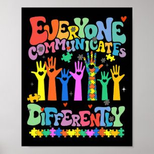 Póster Todos nos comunicamos de forma diferente con un pr