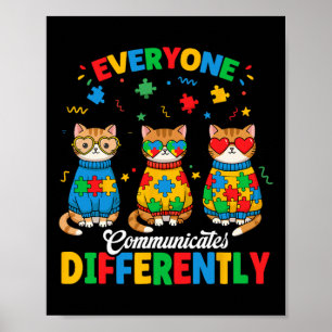 Póster Todos nos comunicamos de manera diferente el mes d