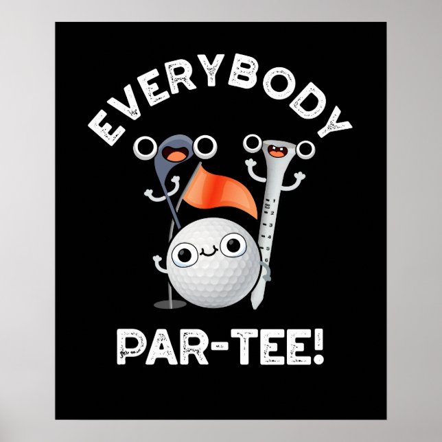 Póster Todos Par-tee Funny Golf Pun Dark BG (Frente)