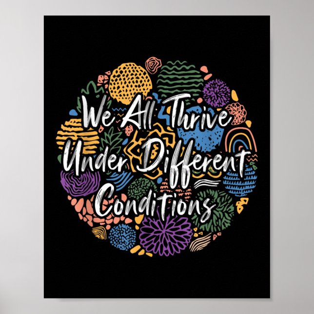 Póster Todos Prosperamos En Diferentes Condiciones Divers (Frente)
