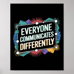 Póster Todos se Comunican de Manera Diferente Conciencia