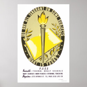 Póster Todos somos ignorantes WPA 1938