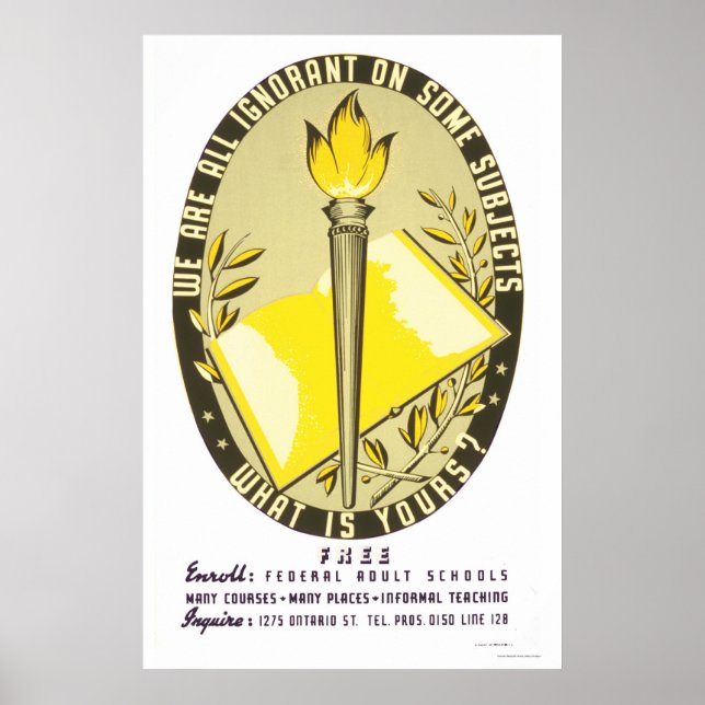 Póster Todos somos ignorantes WPA 1938 (Frente)