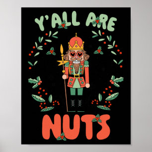 Póster Todos somos locos cachivaches Feliz Navidad Gracio