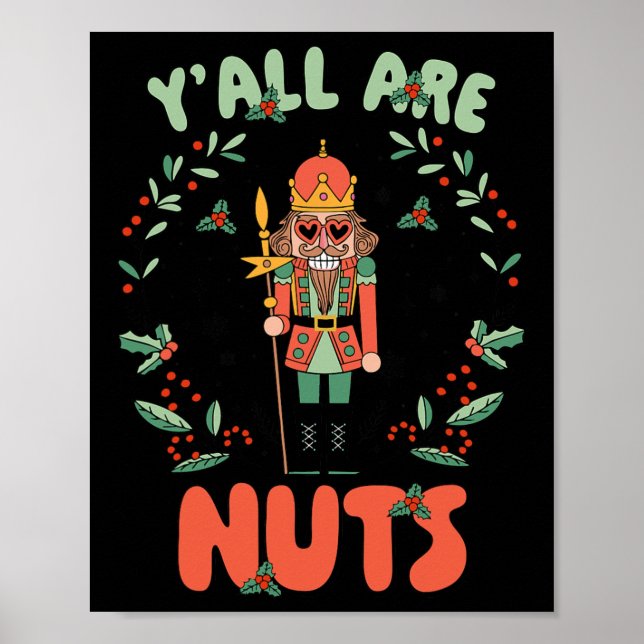 Póster Todos somos locos cachivaches Feliz Navidad Gracio (Frente)