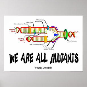 Póster Todos Somos Mutantes (Replicación de ADN)