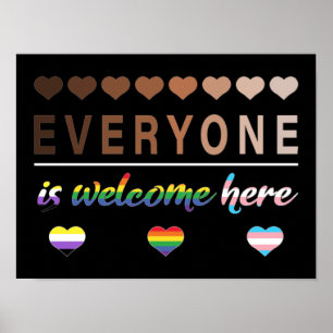 Póster Todos son bienvenidos aquí