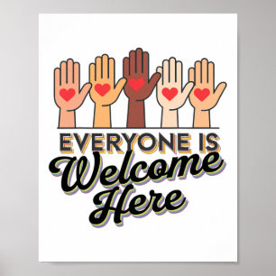 Póster Todos Son Bienvenidos Aquí Apoyo Docente Idaho Mar