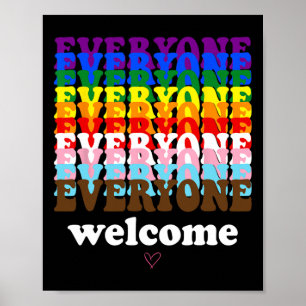 Póster Todos Son Bienvenidos Aquí Día Orgullo Lgbtq Arcoi