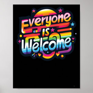 Póster Todos son bienvenidos Pegatina1