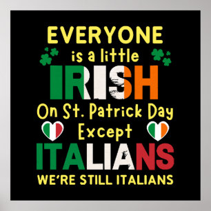 Póster Todos Son Un Poco Irlandeses El Día De San Patrici
