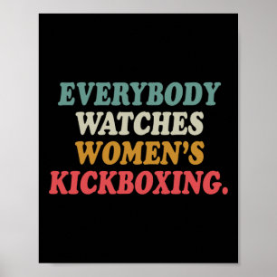 Póster Todos ven kickboxing femenino