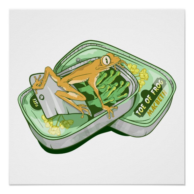 Póster Toe of Frog Witches Spell Shakespeare (Anverso)