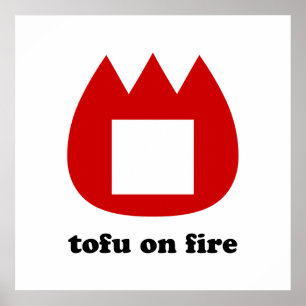 Póster 📛 tofu en llamas
