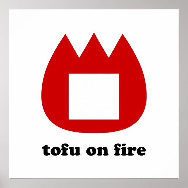 Póster 📛 tofu en llamas (Frente)