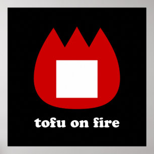 Póster 📛 tofu en llamas