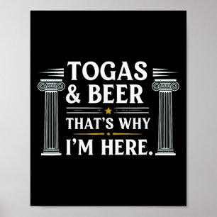 Póster Toga Graciosa Y Cerveza Por Eso Estoy Aquí Toga Be