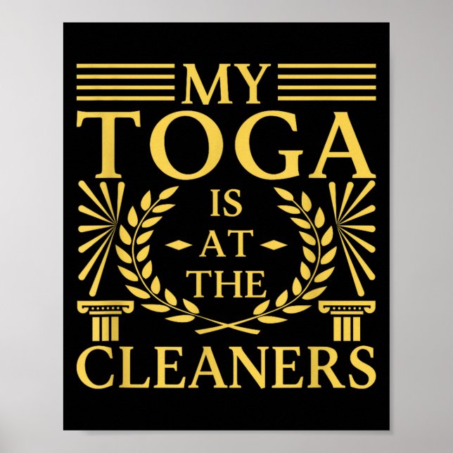 Póster Toga Party Accessories My Toga Is At The Cleaners  (Frente)