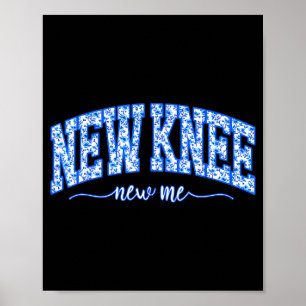 Póster Toile Azul Floral Nueva Rodilla Nueva Yo Cirugía D