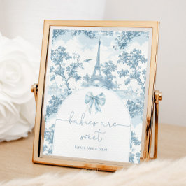 Póster Toile de Jouy French Bow Los bebés son dulces