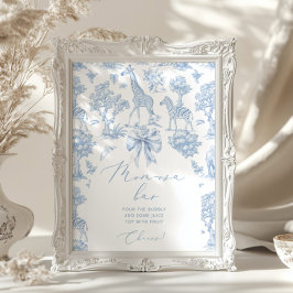 Póster Toile de Jouy Safari Animales Momosa bar