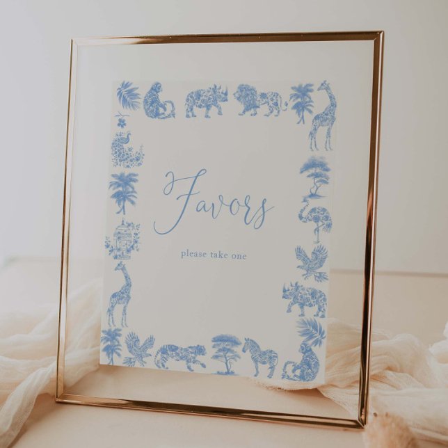 Póster Toile De Jouy Safari Baby Shower Favorece (Subido por el creador)