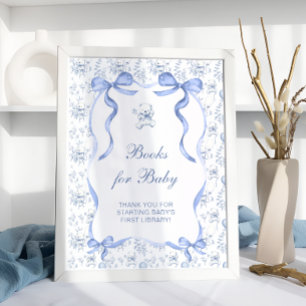 Póster Toile Floral Teddy Bear Boys para bebé