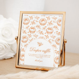 Póster Toile Little cutie género neutro Diaper raffle