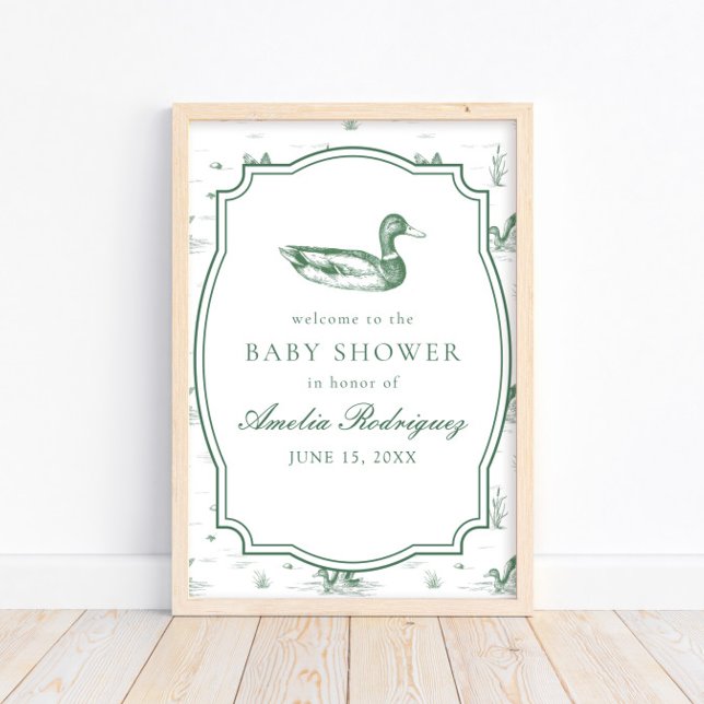 Póster Toile Mallard Duck Gender Neutral Baby Shower (Subido por el creador)