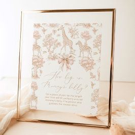 Póster Toile Safari qué grande es el juego de la barriga