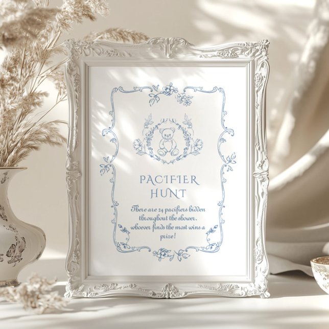 Póster Toile Vintage Teddy oso Pacifier Hunt juego (Subido por el creador)