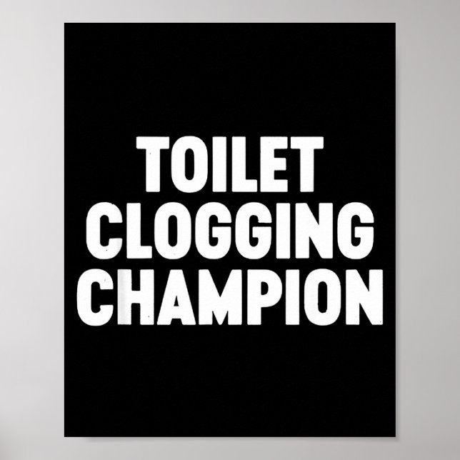 Póster Toilet Clogging Chamon Funny Award Dad Jokes  (Frente)