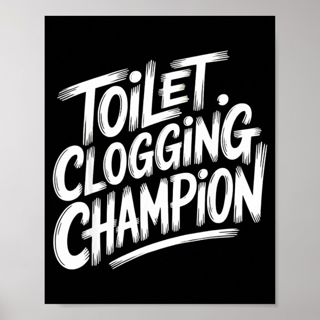 Póster Toilet Clogging Chamon Graphic Toilet Clogging Cha (Frente)