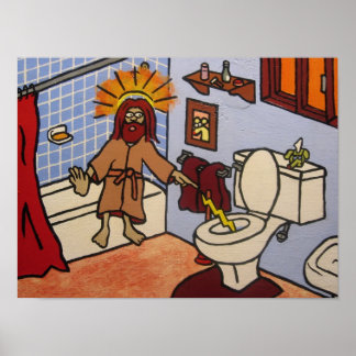 Póster Toilet Jesus