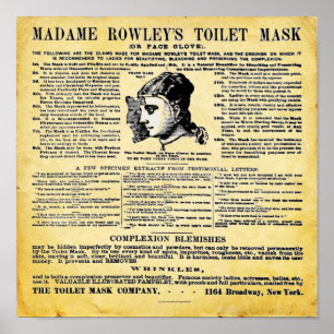 Póster Toilet Mask Print de señora Rowley