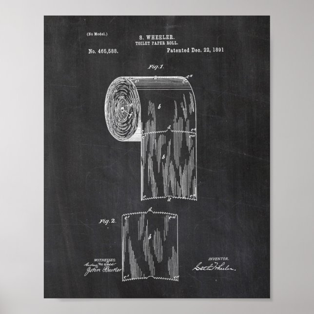 Póster Toilet Paper Patent (Frente)