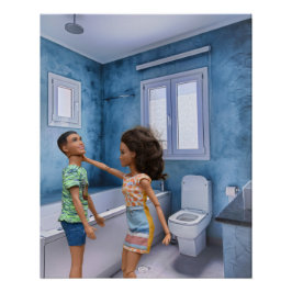 Póster Toilet seat conflict