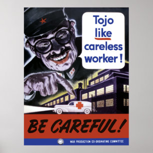 Póster Tojo como trabajadores despreocupados