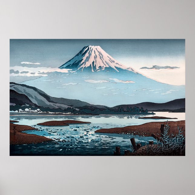 Póster Tokaido Fujikawa por Tsuchiya Koitsu (Frente)