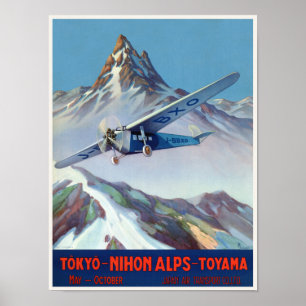 Póster Tokio - Alpes Nihon - Afiche de la cosecha japones