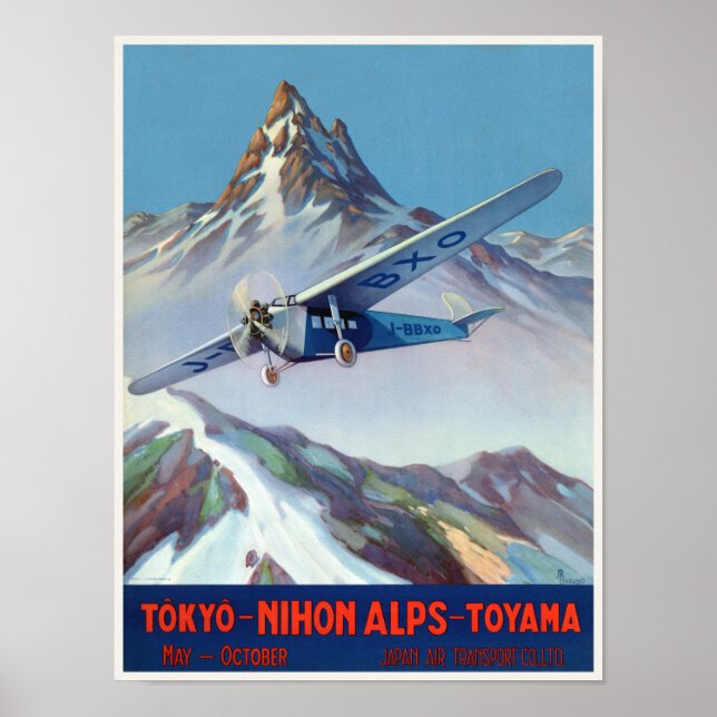 Póster Tokio - Alpes Nihon - Afiche de la cosecha japones (Frente)