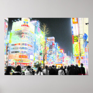 Póster Tokio de neón