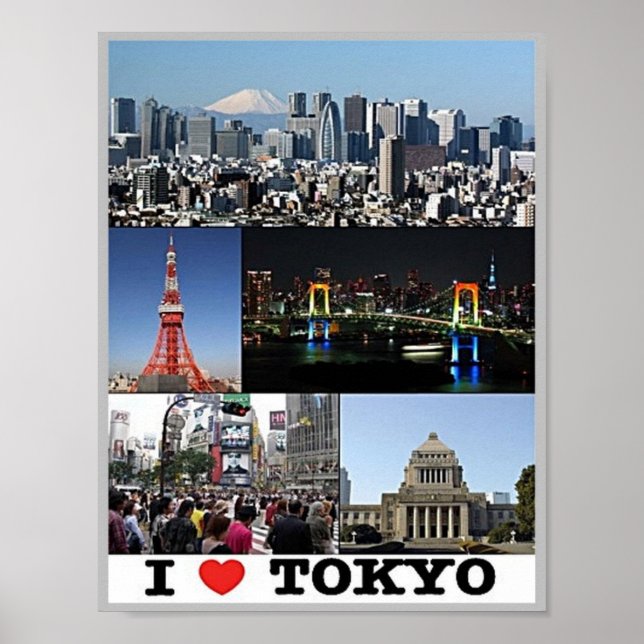 Póster Tokio - I Love - Japón (Frente)