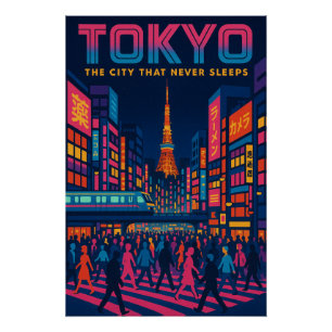 Póster Tokio - Neon Metropolis